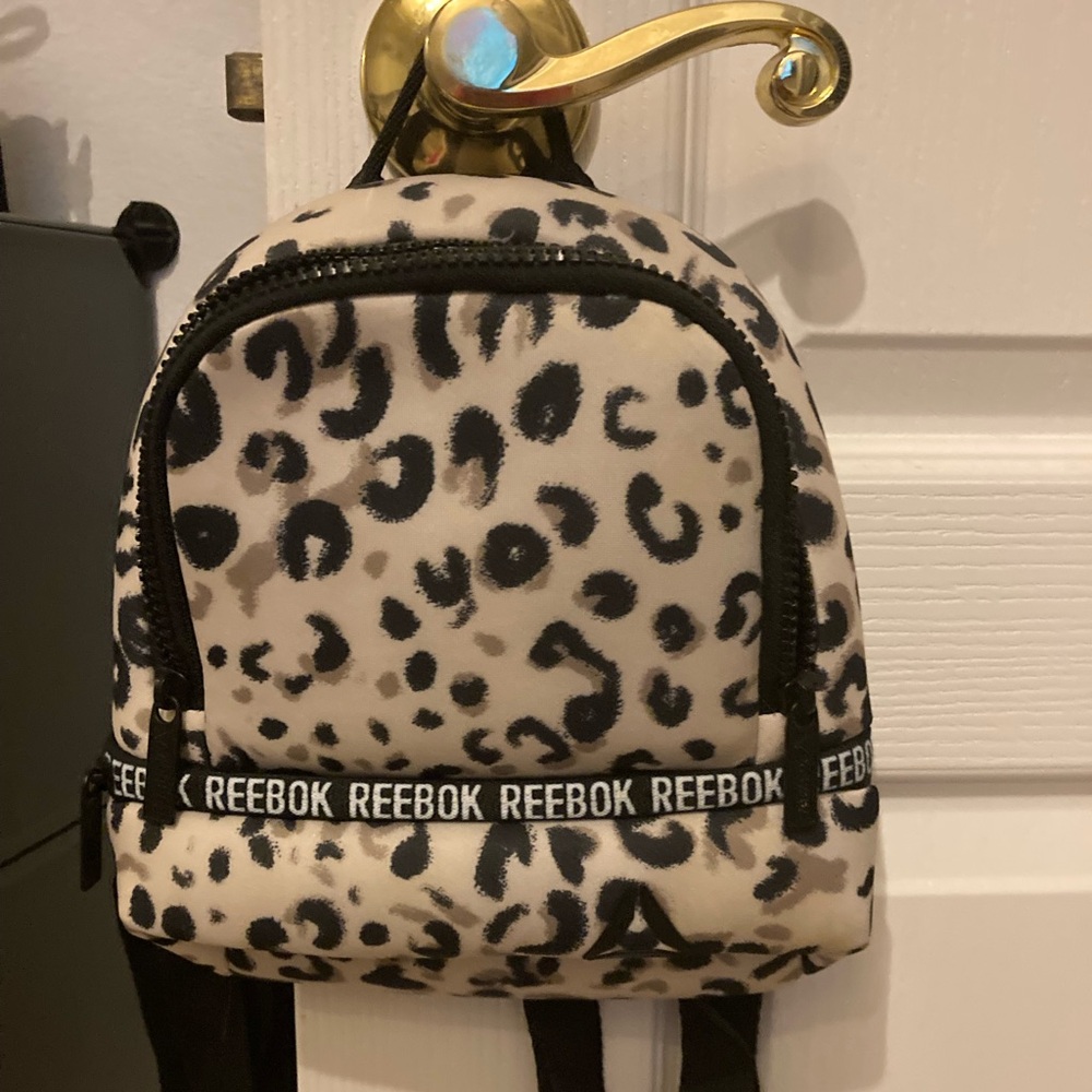 Reebok Animal Print Backpack with Black Accents